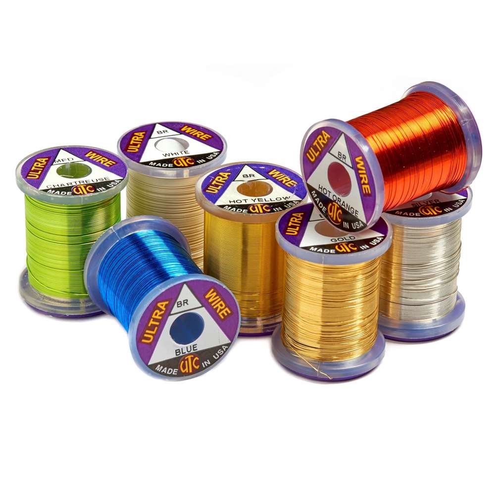 Utc Ultra Wire Brassie Type 2 Brassie/Medium Gold (Pack 12 Spools) Fly Tying Materials For Heavy Fly Body & Ribs